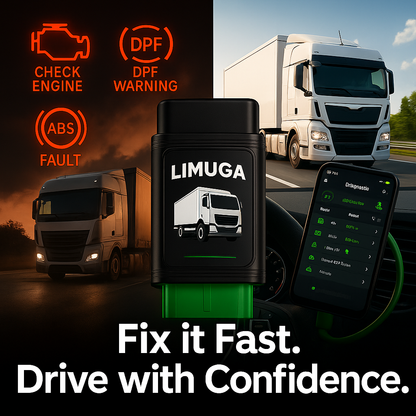 Limuga DriveScan Pro — Wireless Diesel Diagnostics with Forced Regen & Speed Control