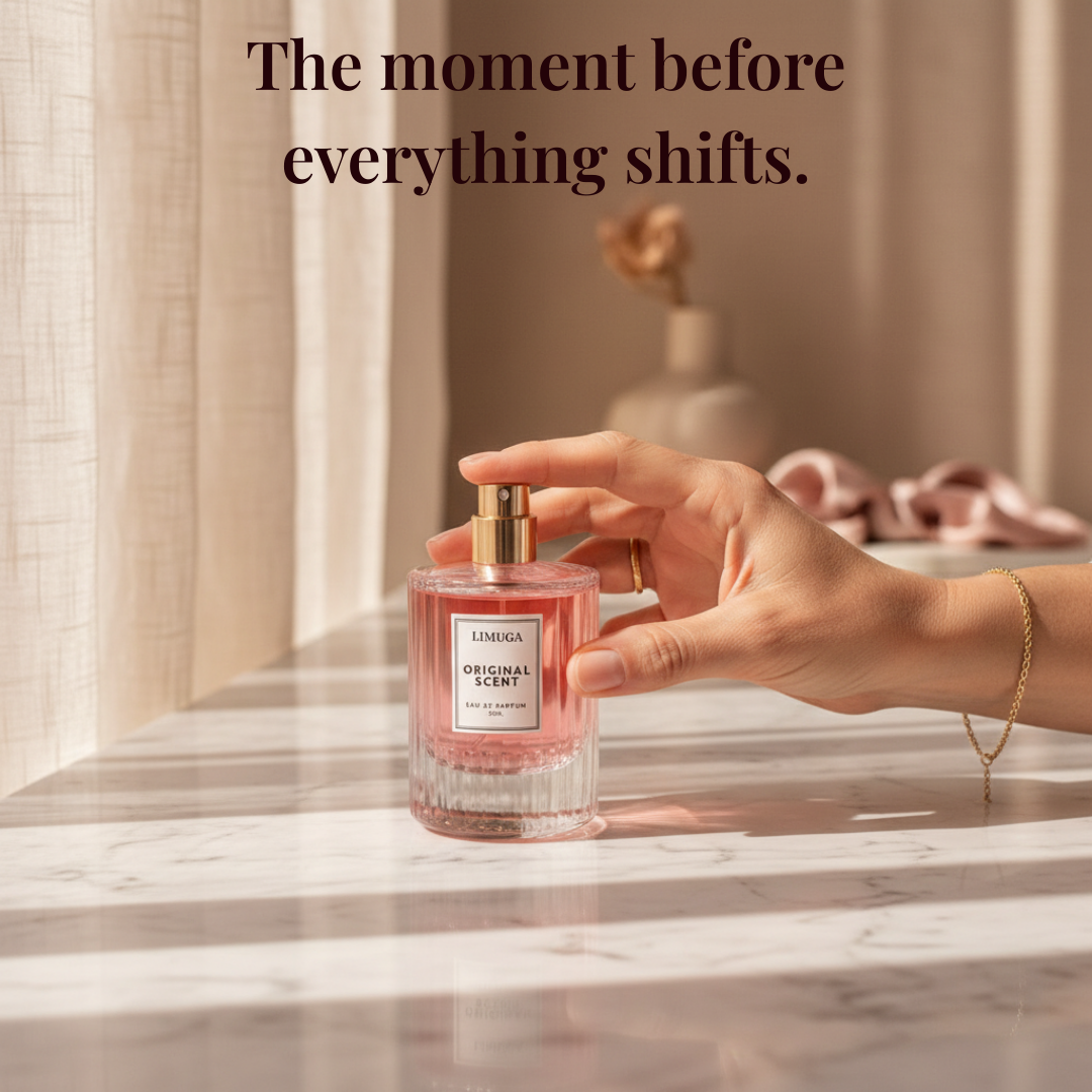 LIMUGA. The pheromone fragrance that makes him notice again.